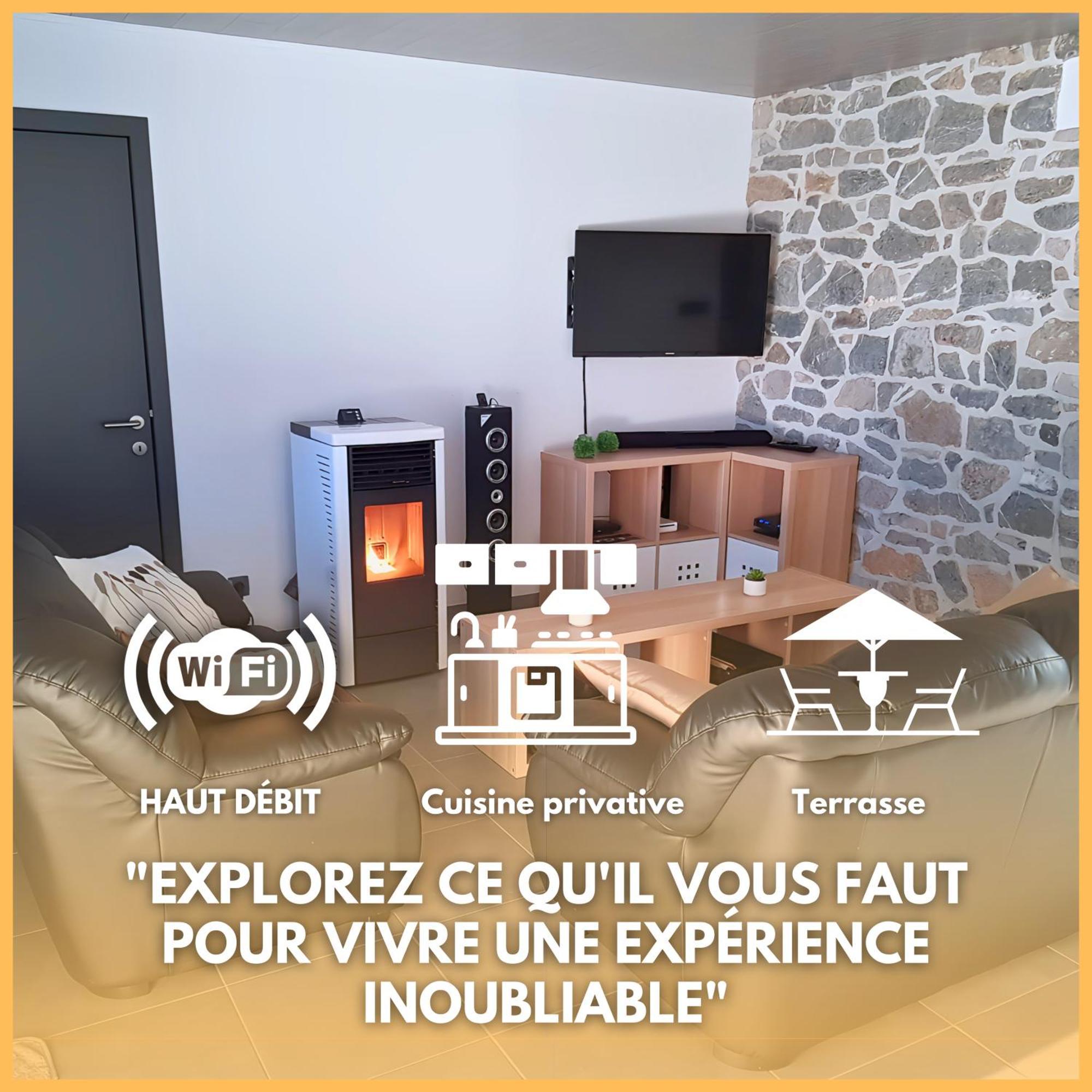Au Chant Des Roches - Parking - Wifi - Terrasse - Chambres Familiales - Cerfontaine Esterno foto
